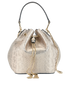 Karung Serpenti Forever Bucket Bag, &pound;1,100, Handbags, Gold/Rose Gold, Leather, Front view